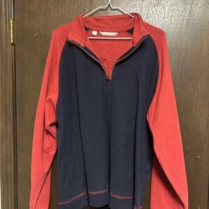 Cutter & Buck Red and Black Zip-Up Sweater